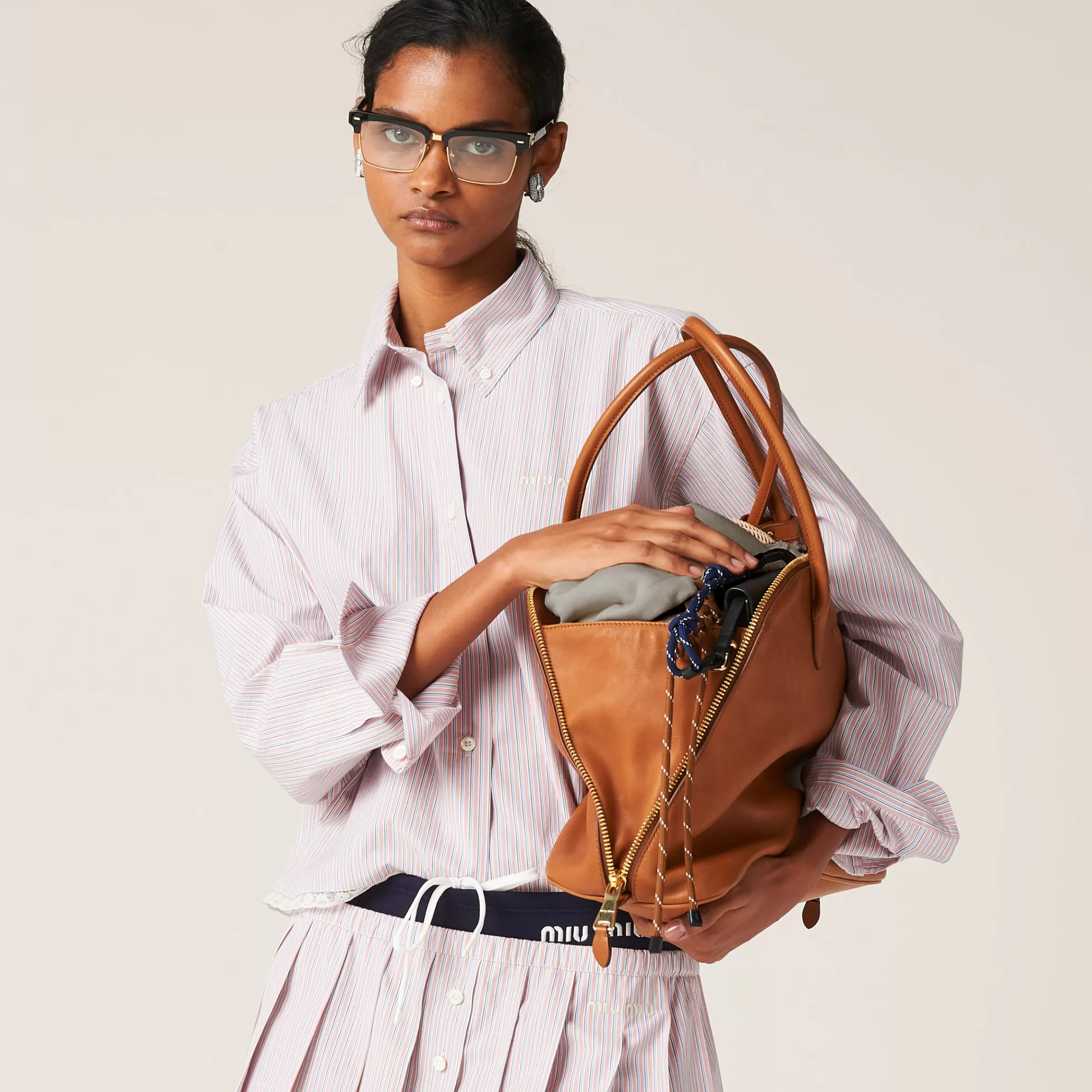 Striped shirt>Miu Miu Discount