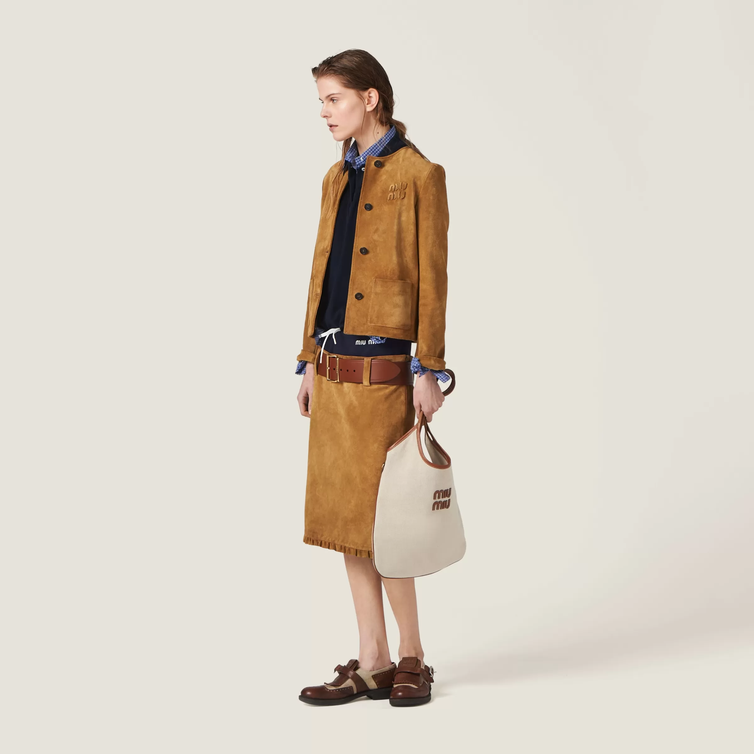 Suede skirt>Miu Miu New