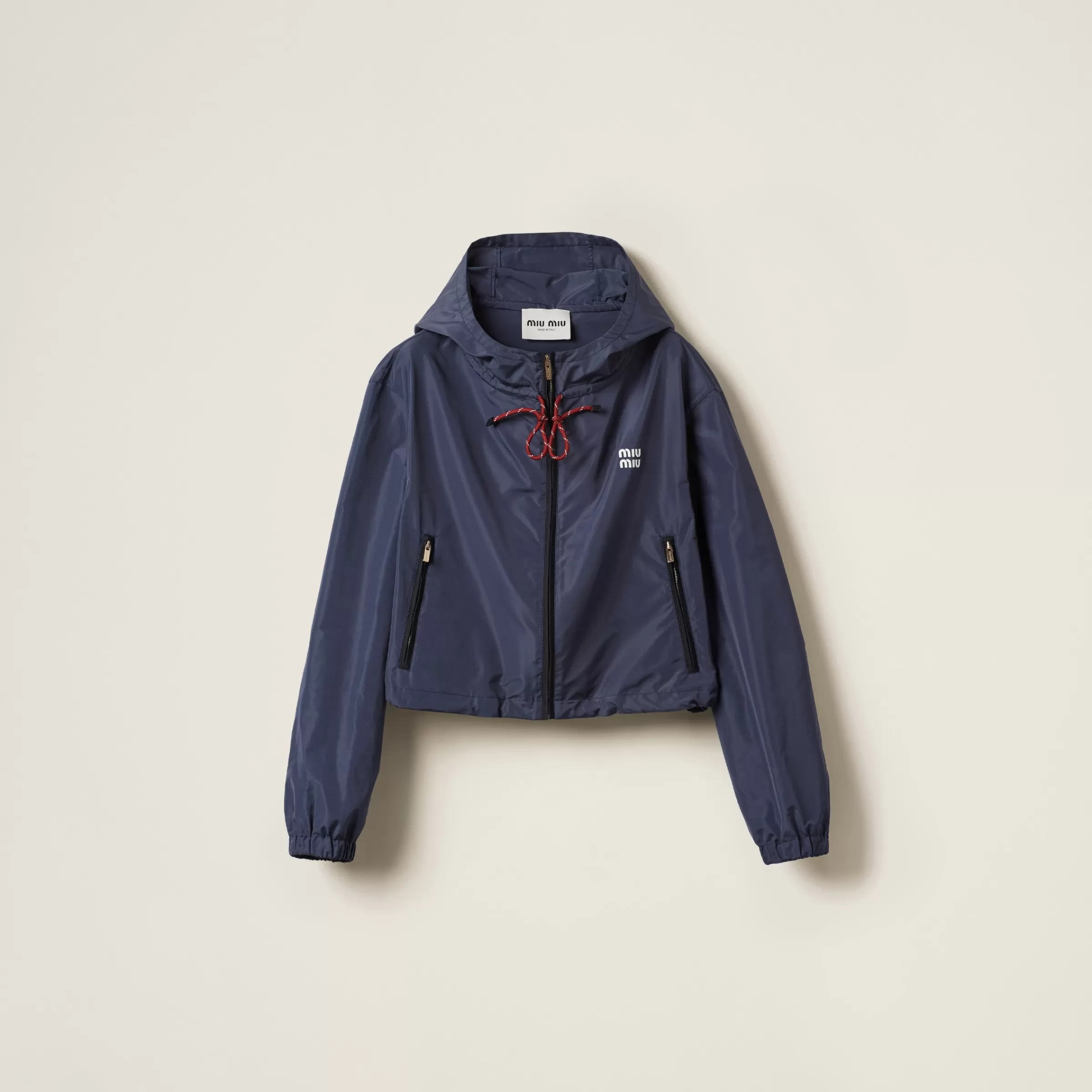 Technical fabric blouson jacket>Miu Miu Outlet