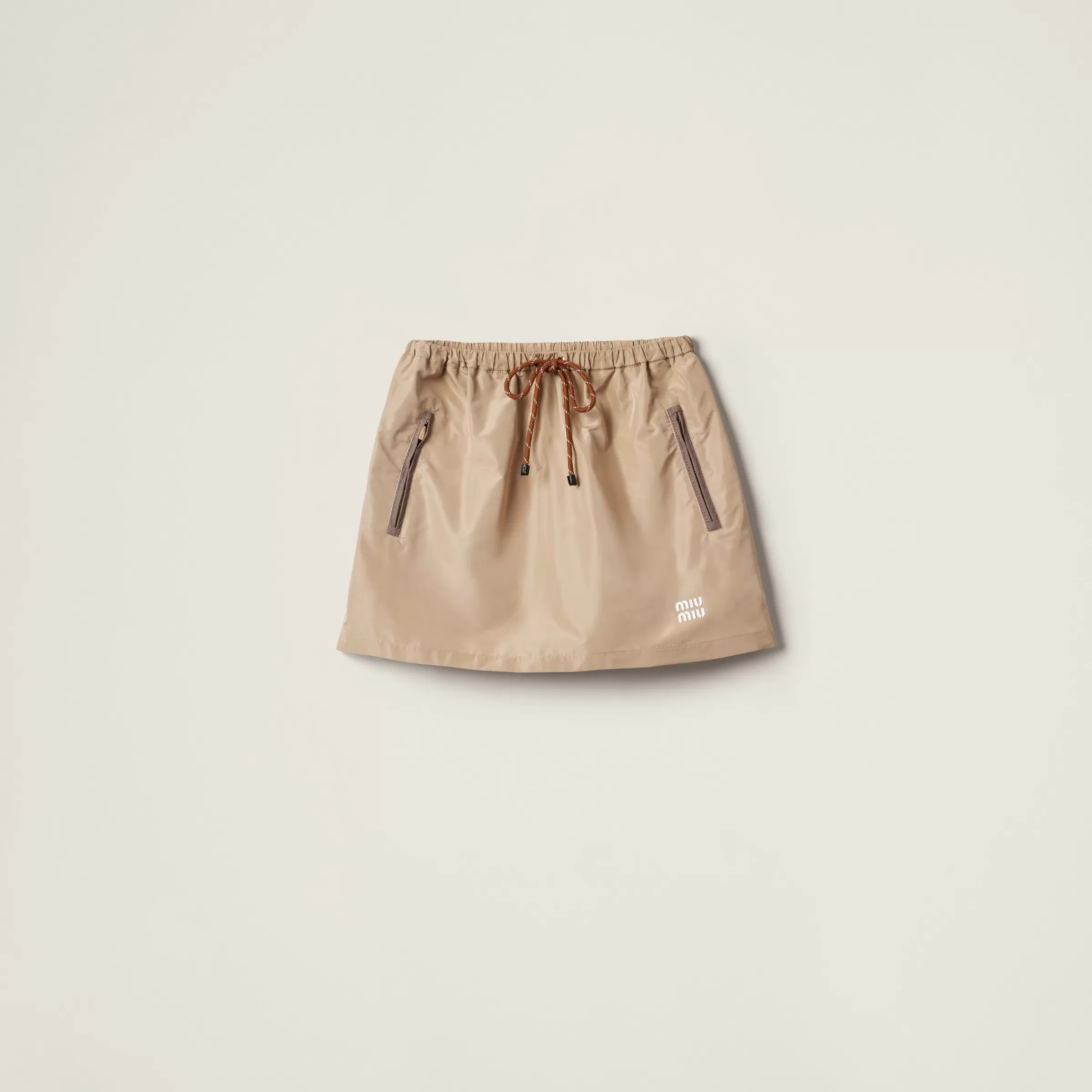 Technical fabric miniskirt>Miu Miu New
