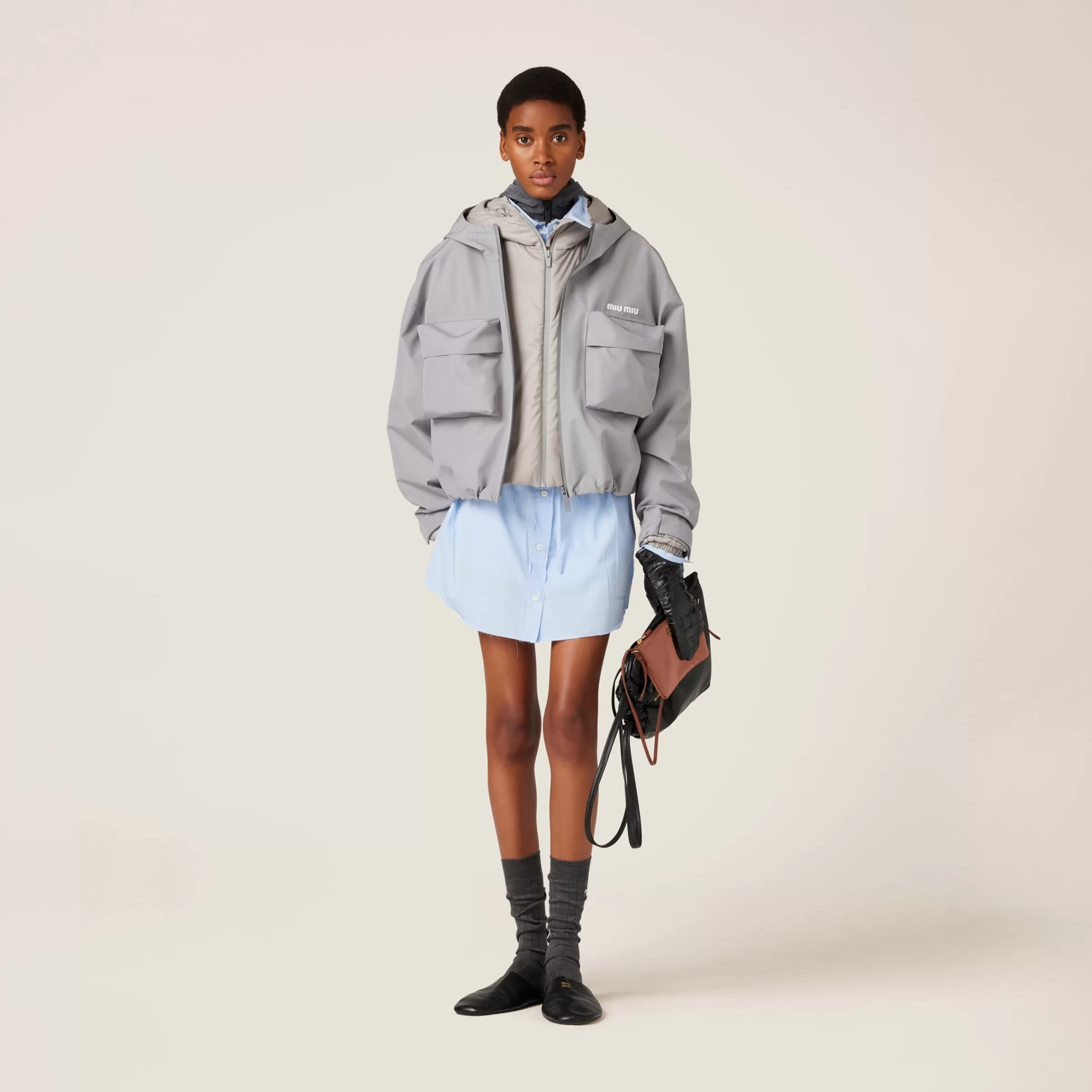 Technical pongee jacket>Miu Miu Discount