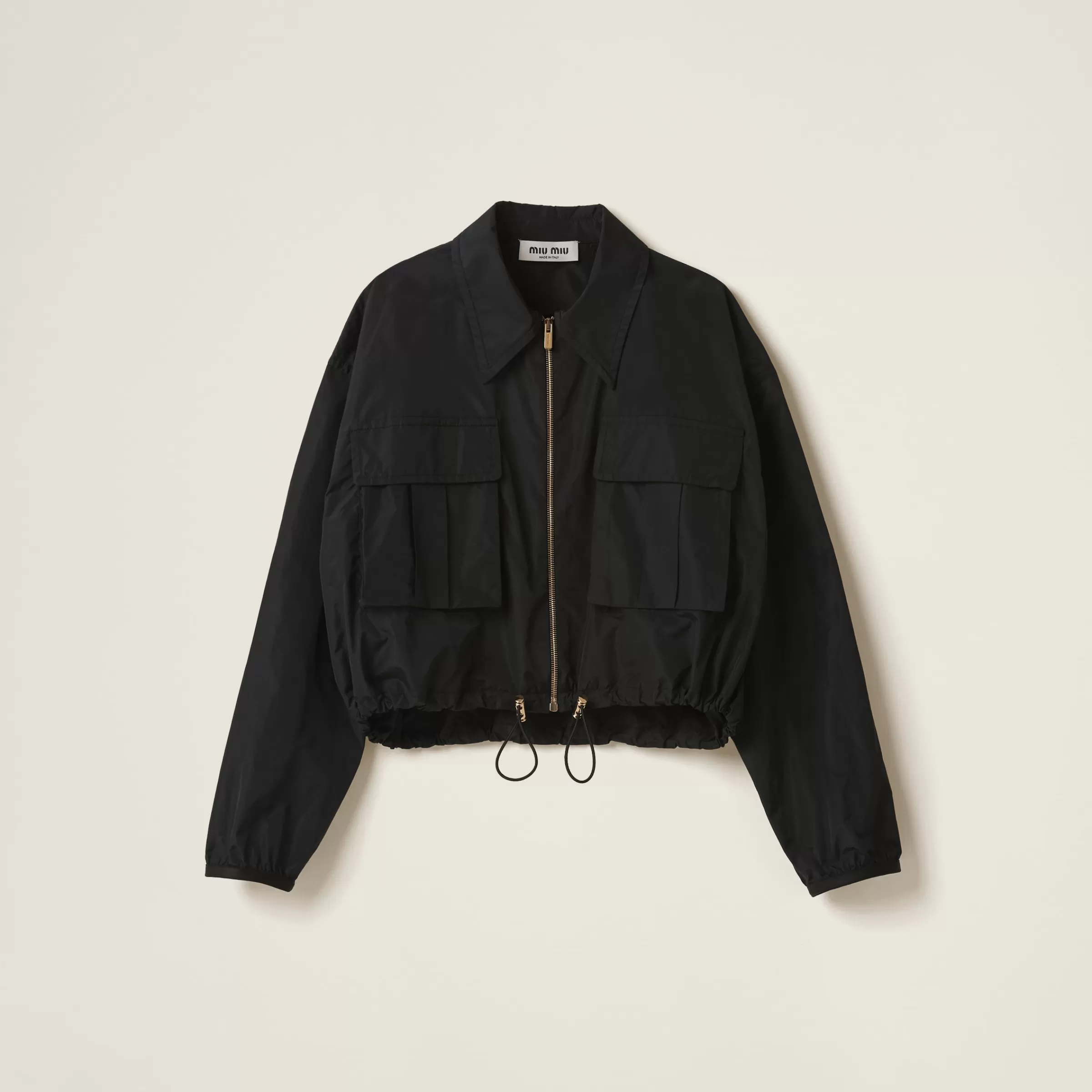 Technical silk blouson jacket>Miu Miu Hot
