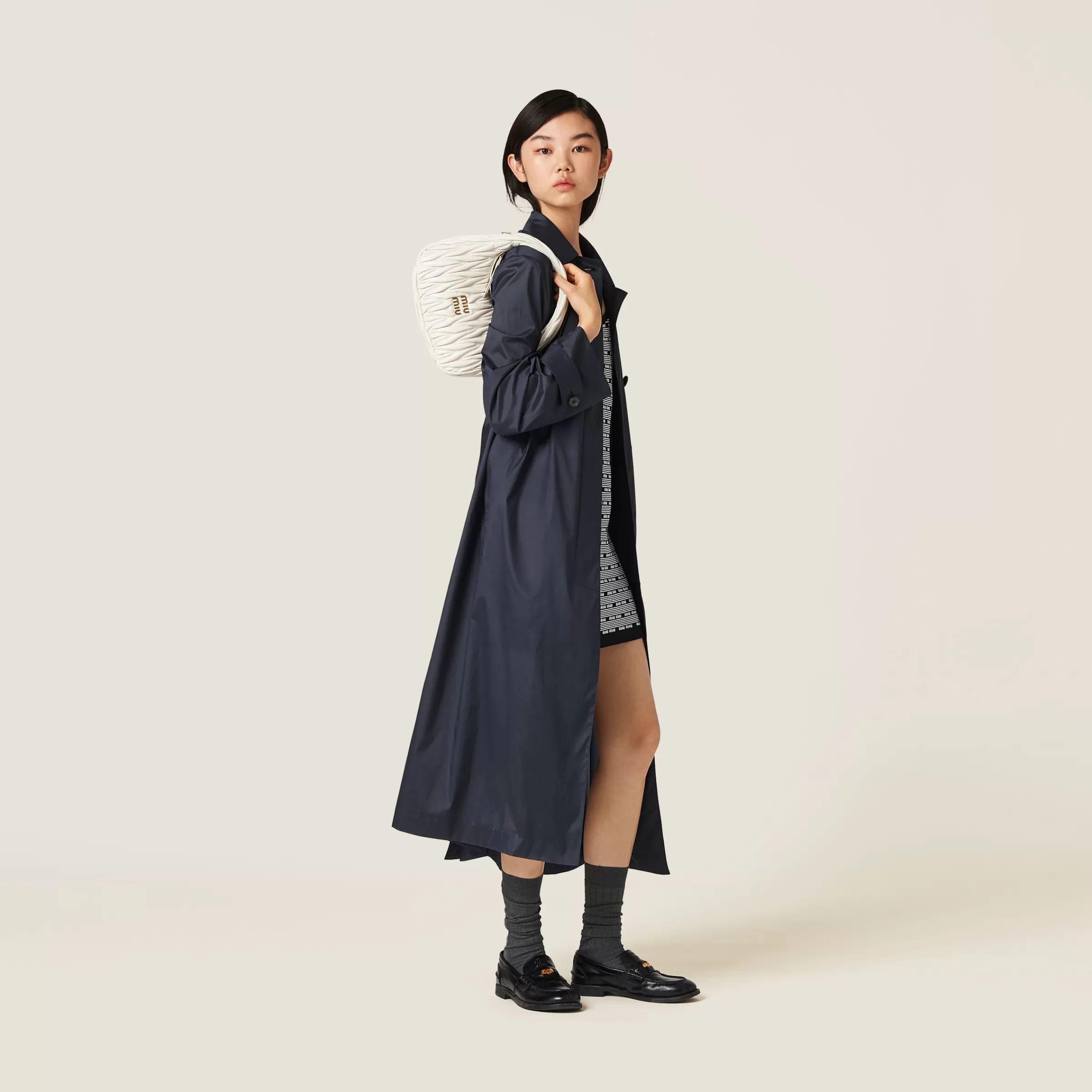 Technical silk coat>Miu Miu Best