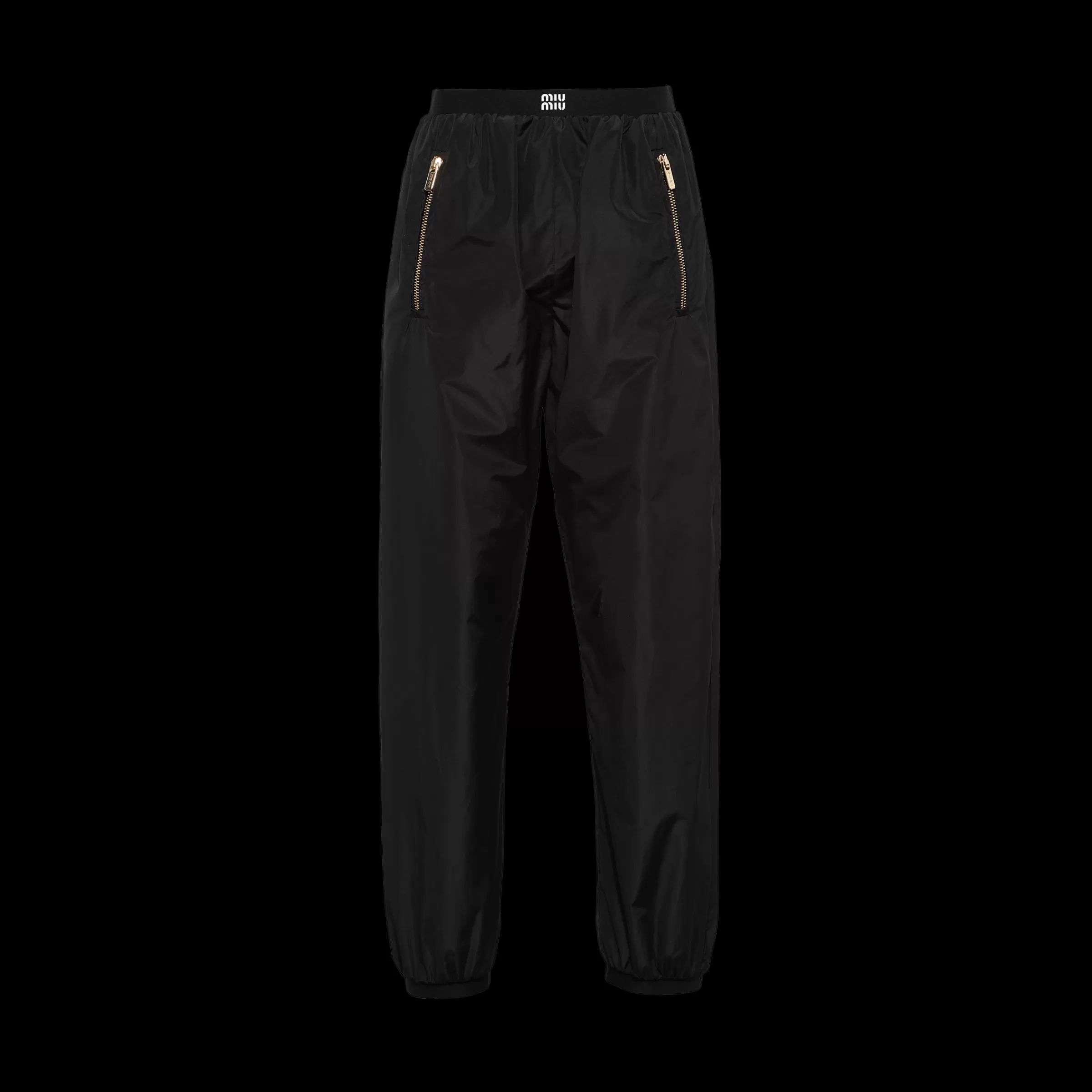 Technical silk joggers>Miu Miu Fashion