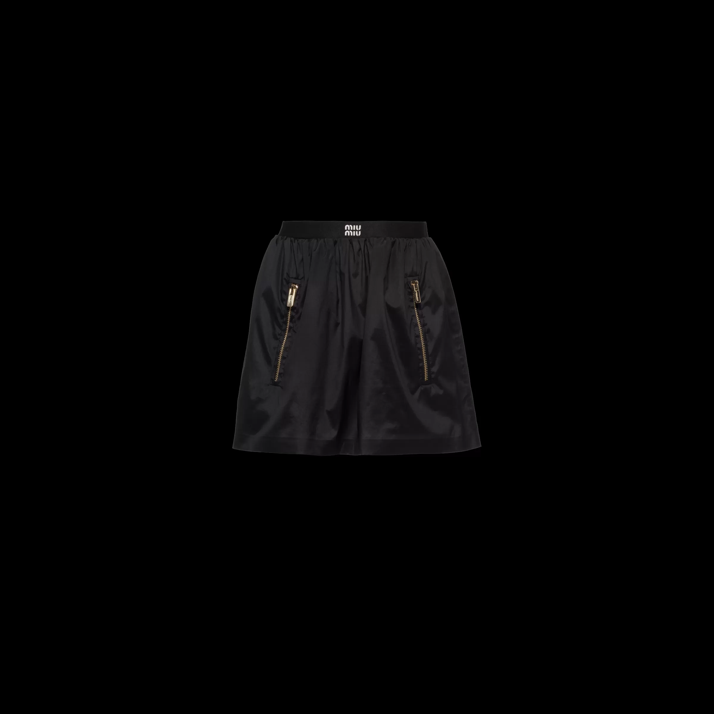 Technical silk miniskirt>Miu Miu Online