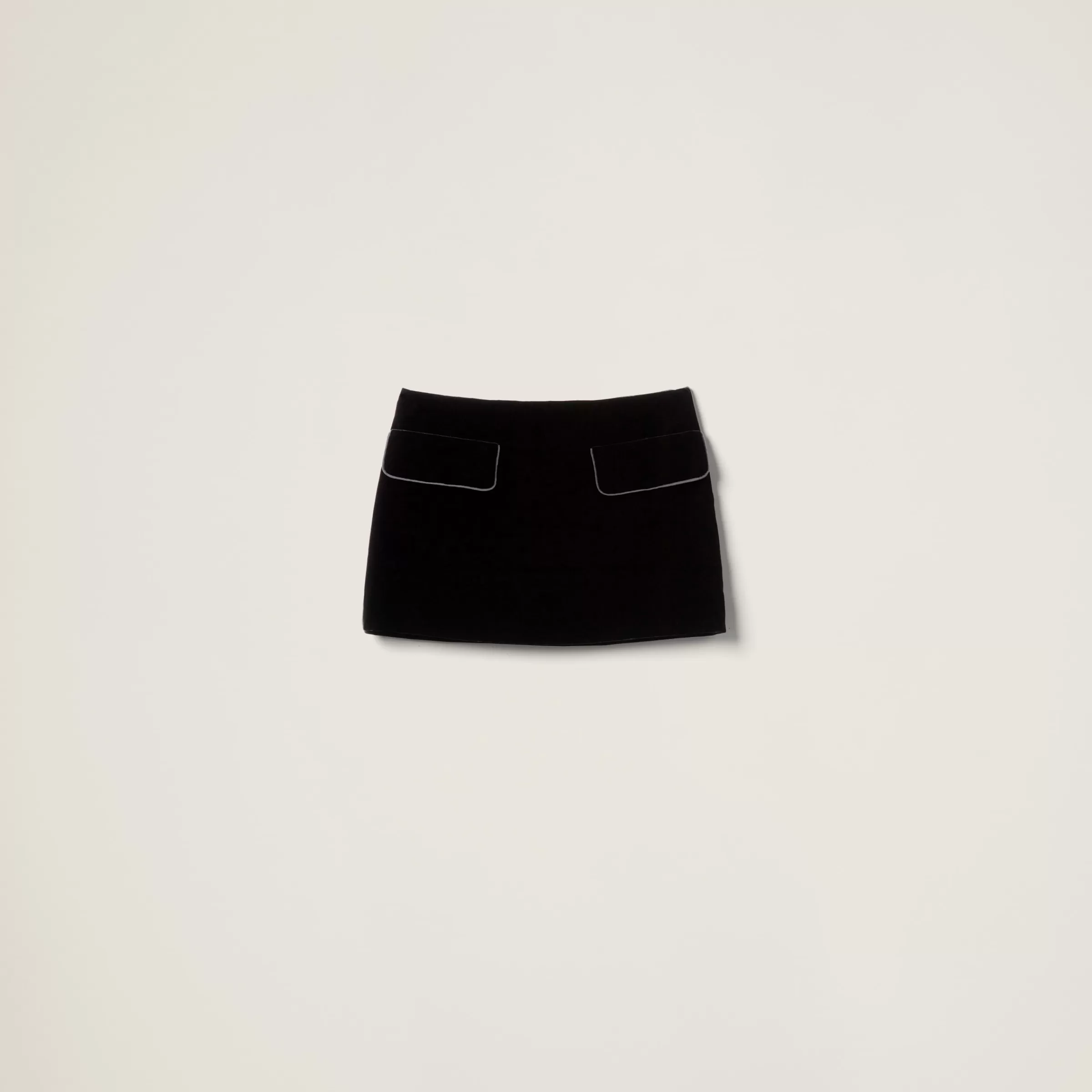Velvet miniskirt>Miu Miu Clearance