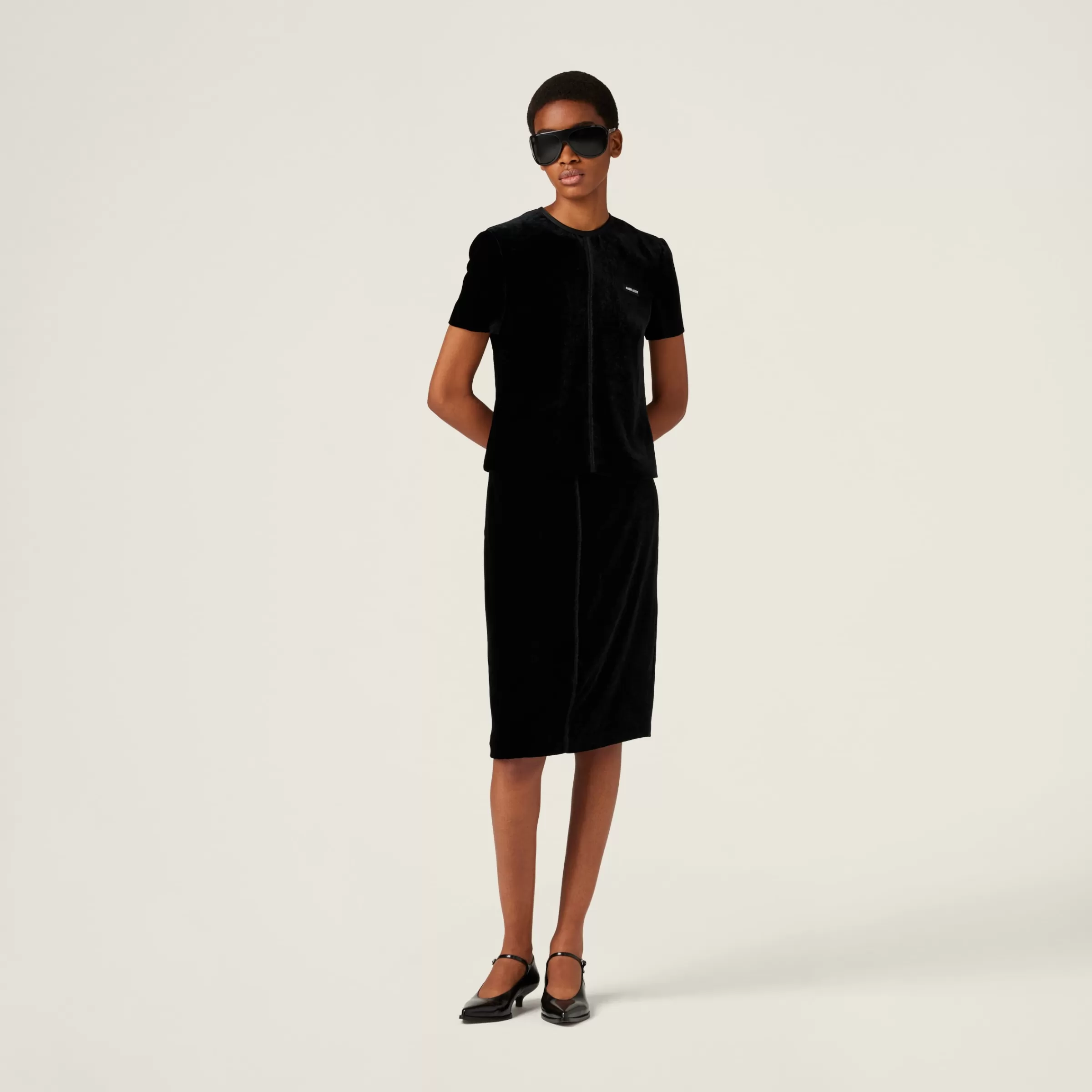 Velvet skirt>Miu Miu Hot