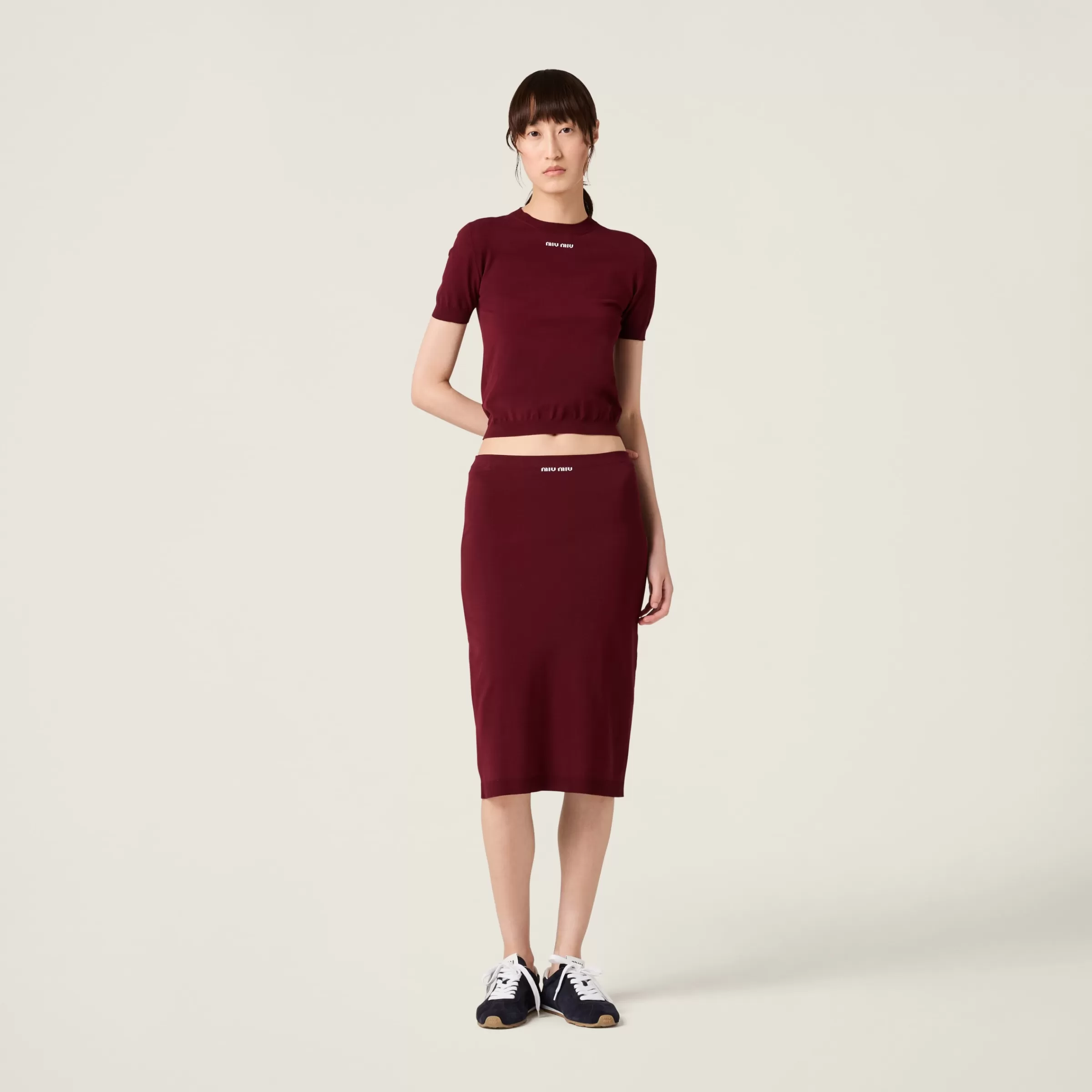 Viscose skirt>Miu Miu Outlet