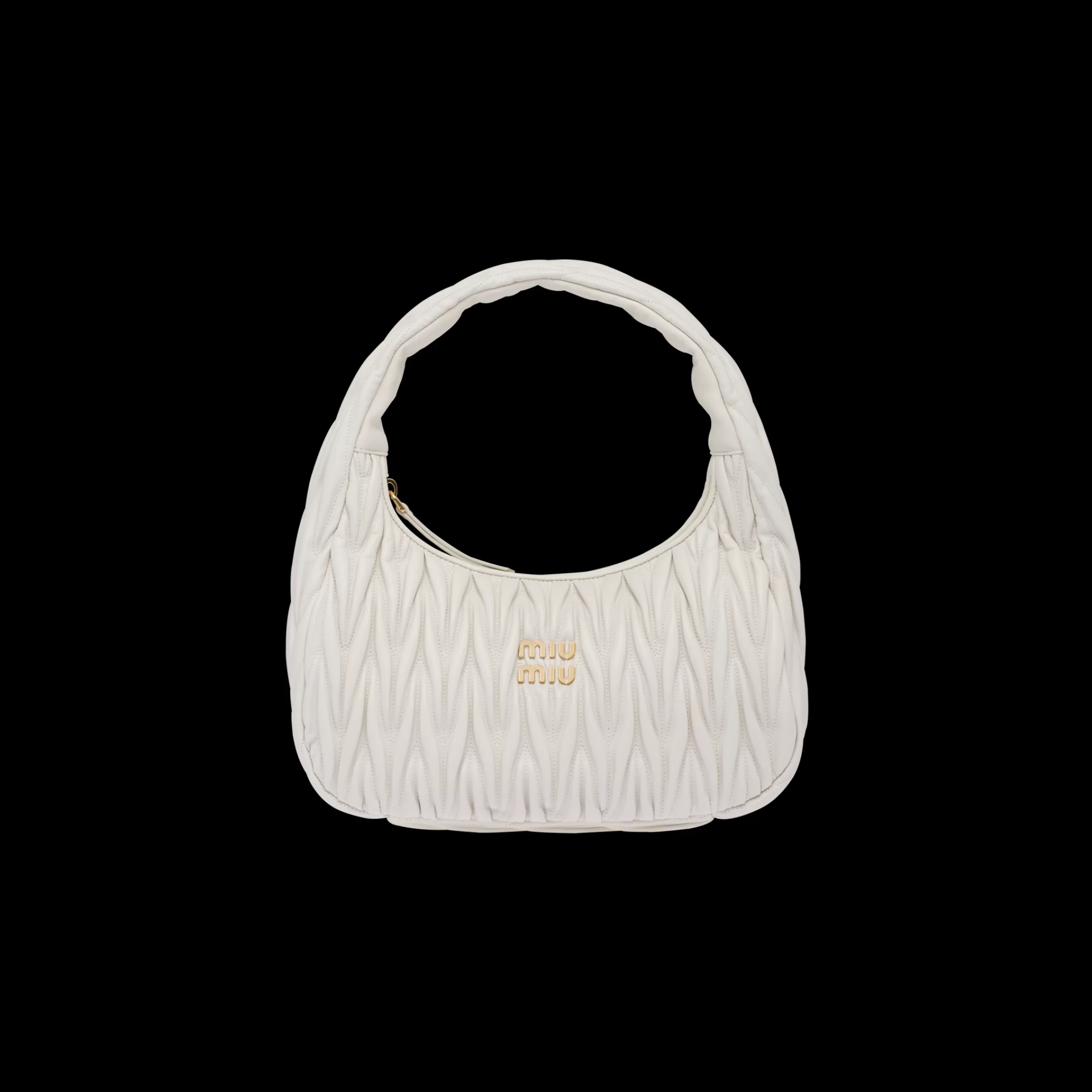 Wander matelassé nappa leather hobo bag>Miu Miu Online