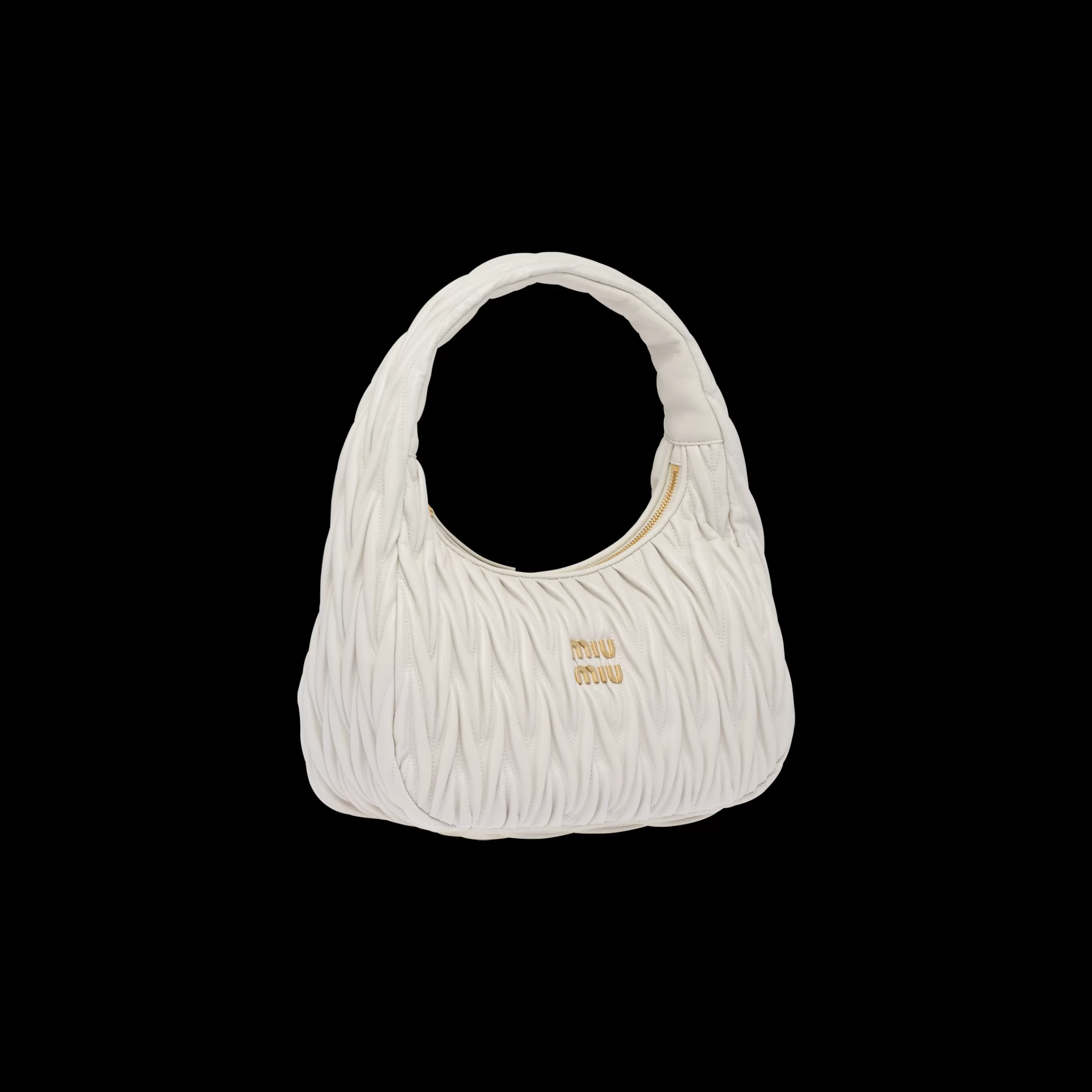 Wander matelassé nappa leather hobo bag>Miu Miu Online