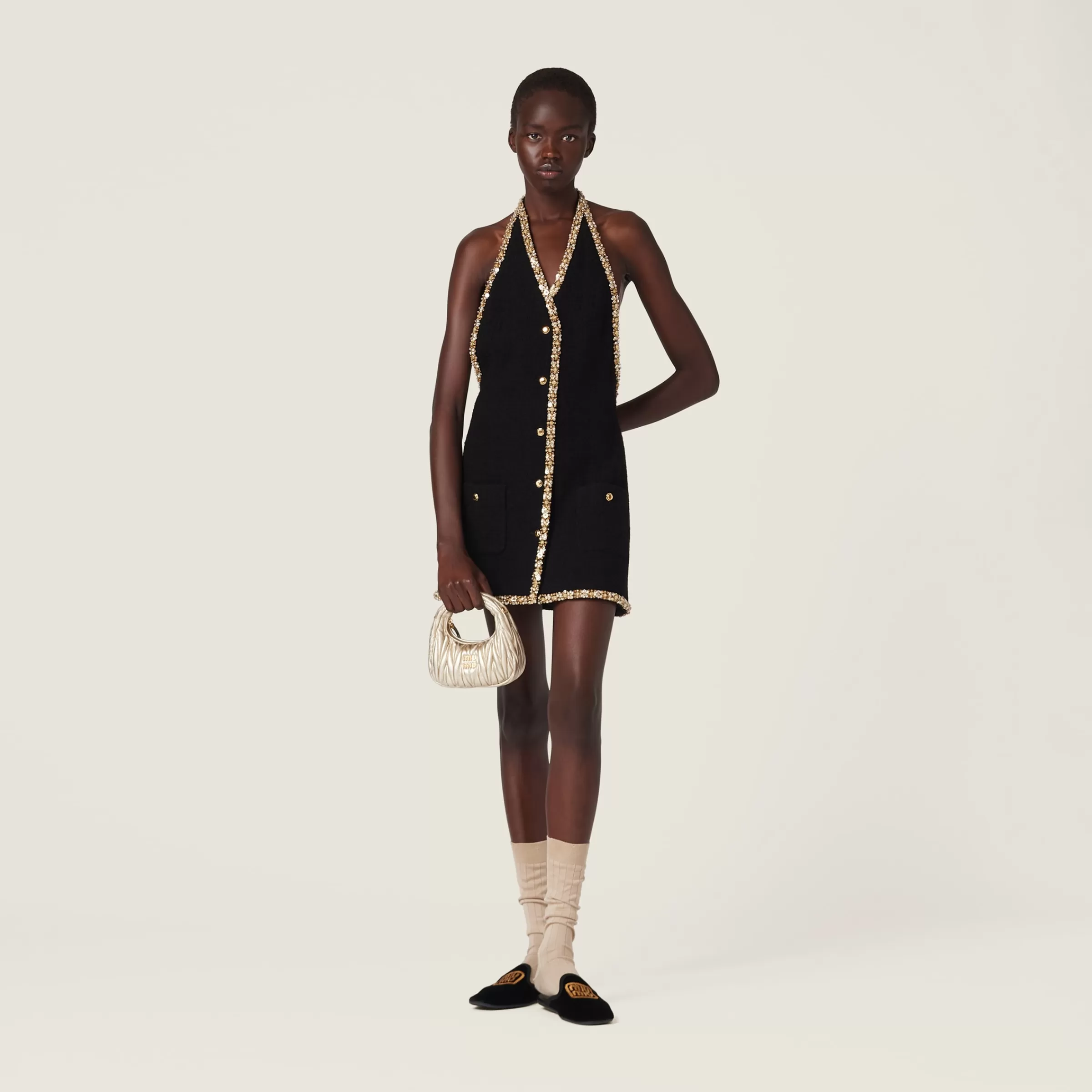Wander matelassé nappa leather hobo mini-bag>Miu Miu Shop