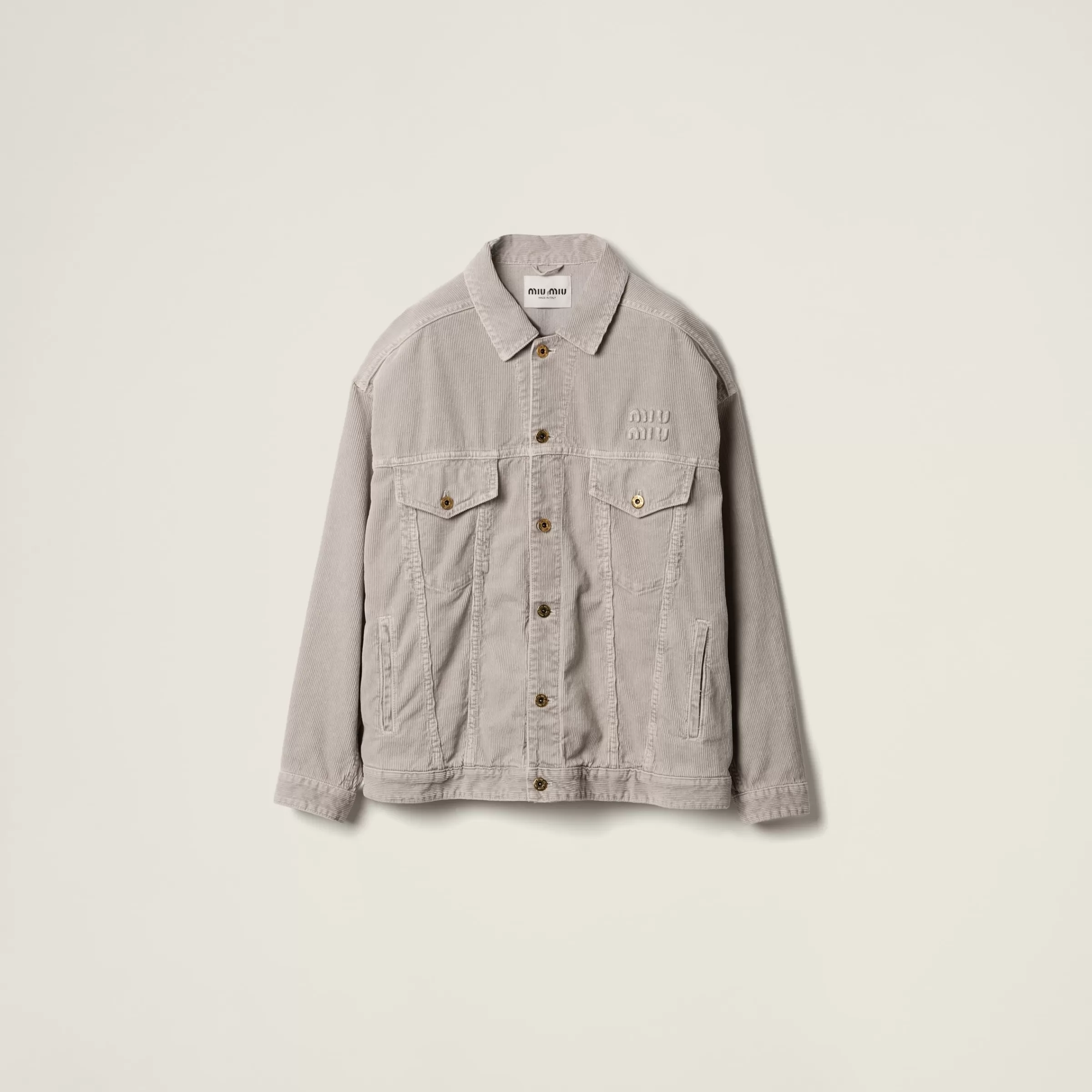 Washed velvet blouson jacket>Miu Miu Flash Sale