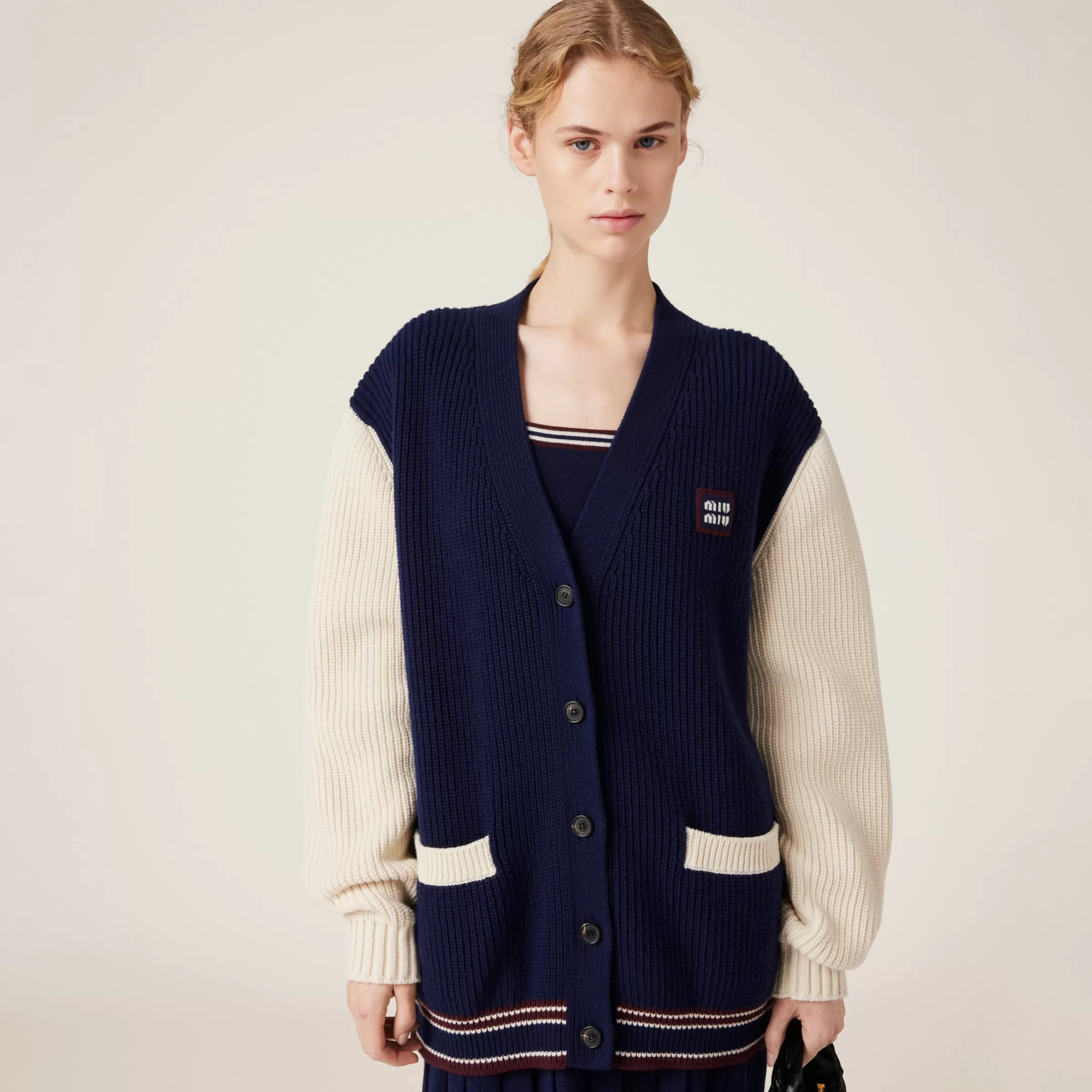 Wool and cashmere cardigan>Miu Miu Cheap