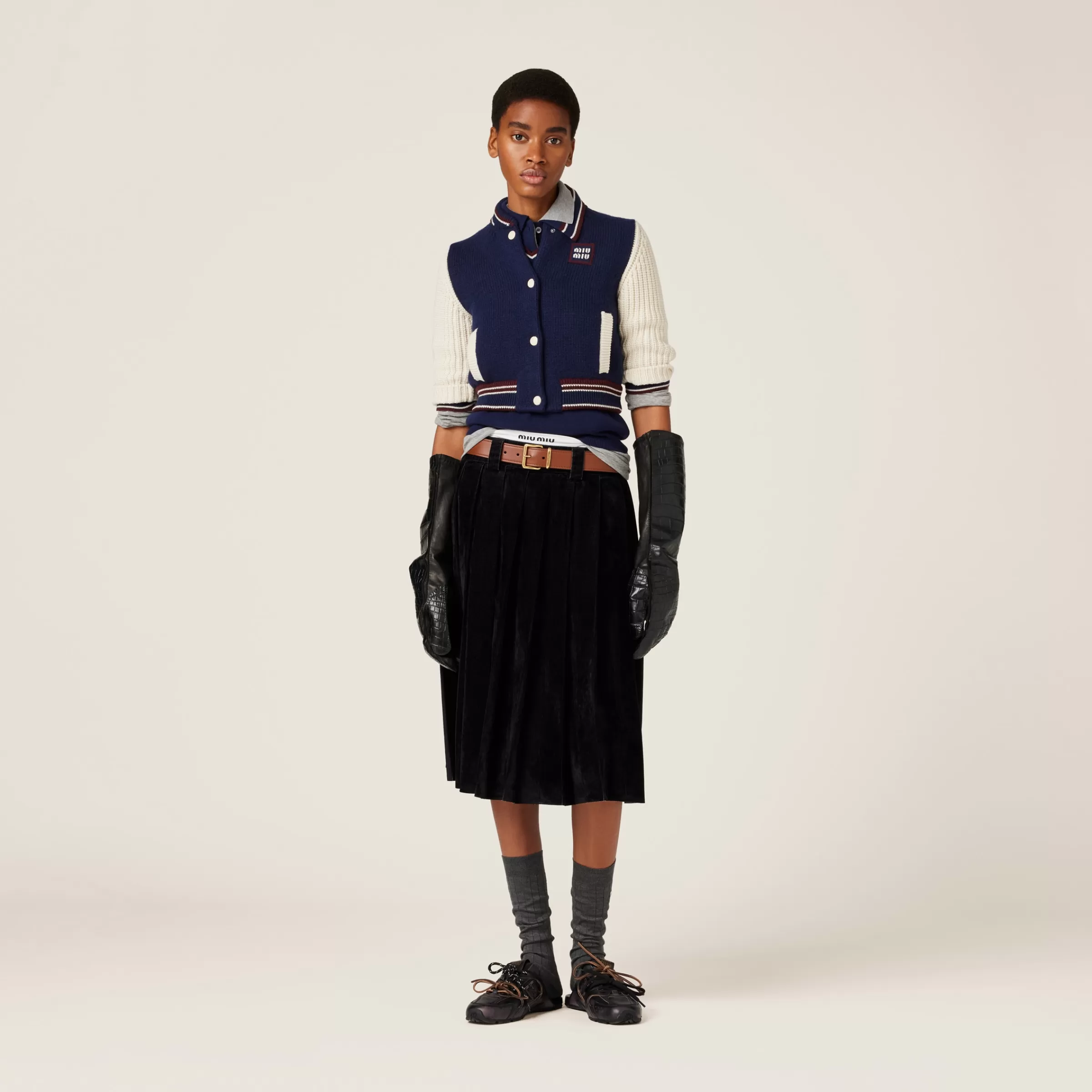 Wool and cashmere cardigan>Miu Miu Best Sale