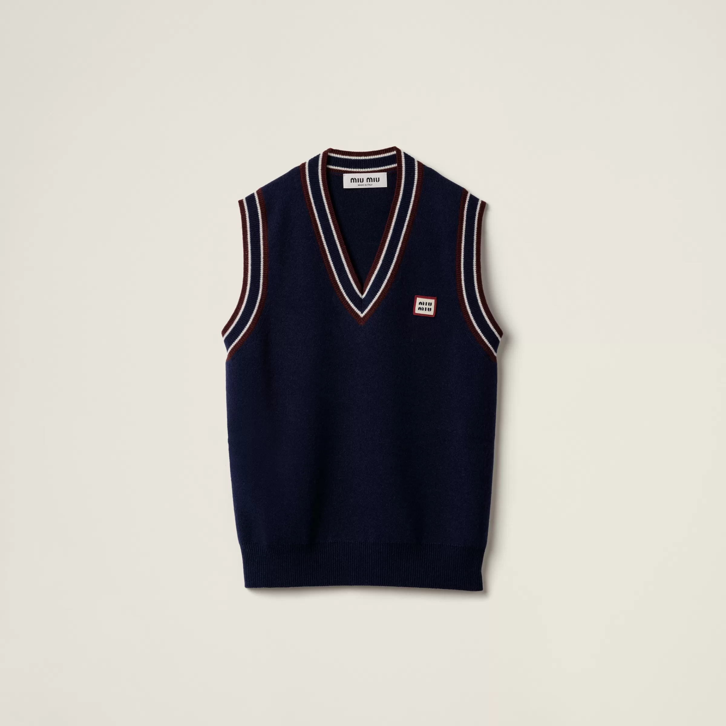 Wool and cashmere knit vest>Miu Miu Clearance