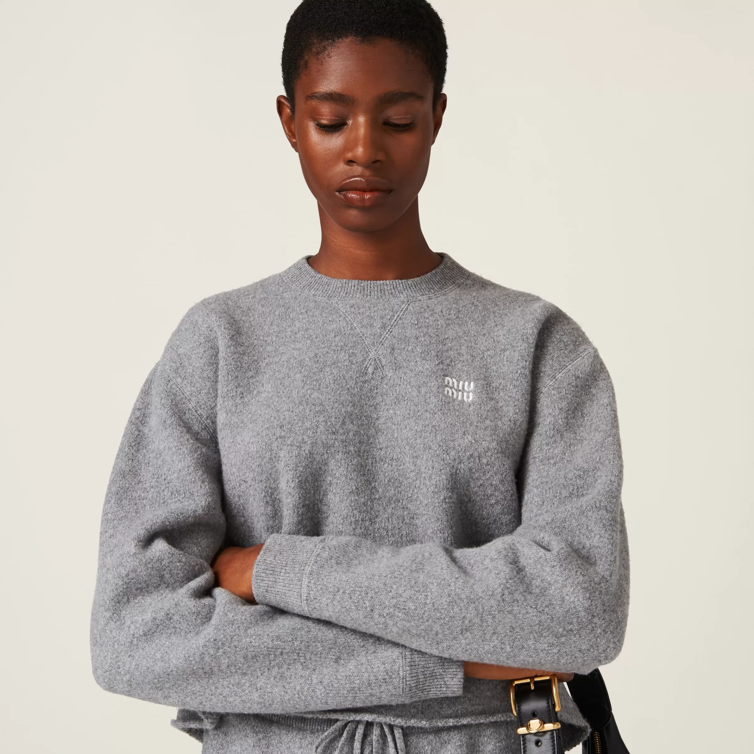 Wool and cashmere sweater>Miu Miu New